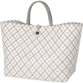Handed By - Motif Bag Shopper - Grau mit Muster in Weiß - Größe L