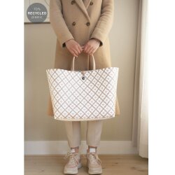 Handed By - Motif Bag Shopper - Pale Grey