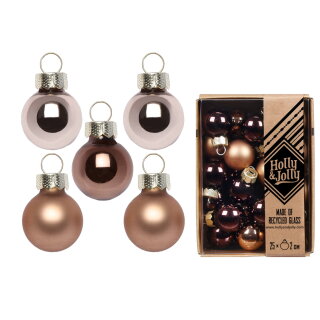 Inge Glas - Kugeln in Box / 25 Stk - Elegant Lounge - 2 cm - Glas