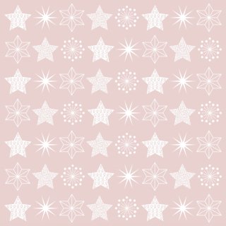 PPD - Servietten - Pure Stars Rosé - 33 x 33 cm - 20 Stk