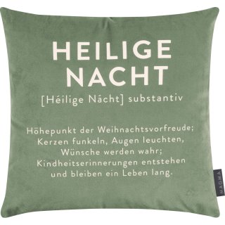 MAGMA Heimtex - Hülle mit RV - Heilige Nacht - Grün - 40 x 40 cm