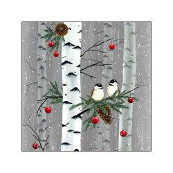 PPD - Servietten - Birch & Birds - 25 x 25 cm - 20 Stk