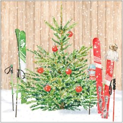 PPD - Servietten - Christmas Skiing - 33 x 33 cm - 20 Stk
