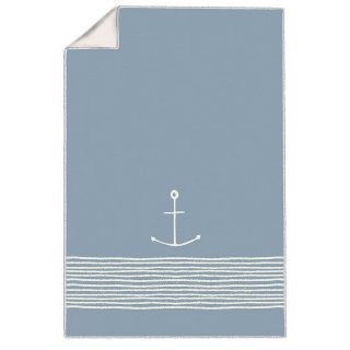 PPD - Decke - Pure Anchor - 150 x 220 cm - Blau