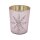 Gehlmann - Windlicht - Schneeflocke - 8 cm - Rosa