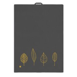 PPD - Küchenhandtuch - Pure Gold Leaves - Anthrazit