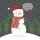 PPD - Servietten - Snowman in grey - 33 x 33 cm - 20 Stk