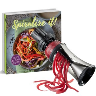 GEFU - Set: Spiralschneider SPIRELLI XL + Kochbuch SPIRALIZE IT