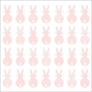PPD - Servietten - Pure Easter Rabbits Rose - 33 x 33 cm - 20 Stk