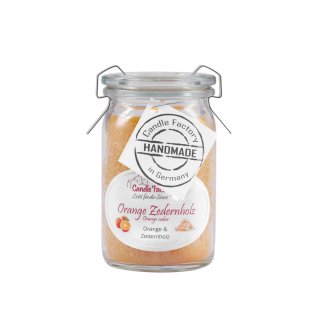 Candle Factory - Baby-Jumbo - Orange-Zedernholz