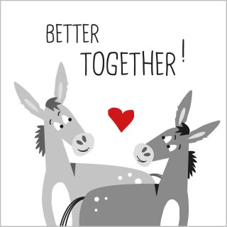 PPD - Servietten - Better Together - Donkey Love - 33 x 33 cm - 20 Stk