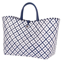Handed By - Motif Bag Shopper - Navy