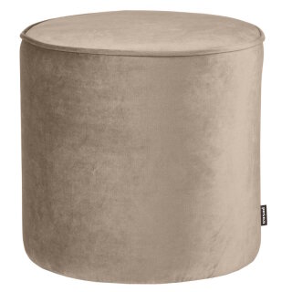 woood - Sara - Runder Hocker Hoch - Samt - Khaki