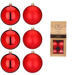 Inge Glas - Kugeln in Beutel / 13Stk - Rot - 6 cm -...