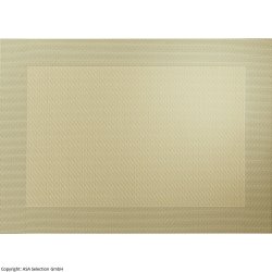 ASA - Tischset - Sand-metalic - gewebter Rand - 46 x 33 cm