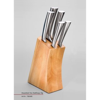 Justinus Bestecke - Messerblock - New Steel Design - 6 teilig