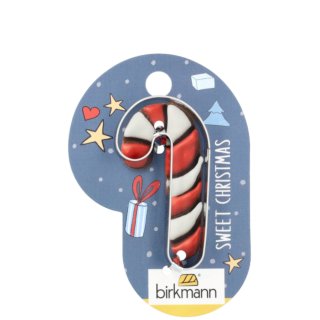 BIRKMANN - Ausstechform - Weihnachtsgrüße - Zuckerstange - Edelstahl - 7 cm