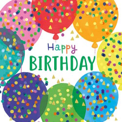 PPD - Servietten - Balloon & Birthday - 33 x 33 cm -...