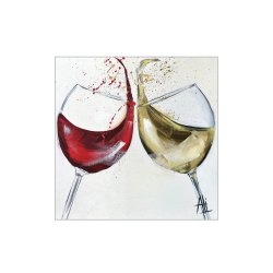 PPD - Servietten - Rouge et Blanc - 25 x 25 cm - 20 Stk