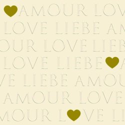PPD - Servietten - Love Letters - Creme - 33 x 33 cm - 20...