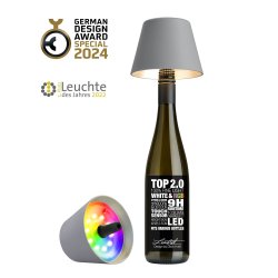 Sompex - Lampenschirm - Flaschenaufsatz - Grau - Kunststoff
