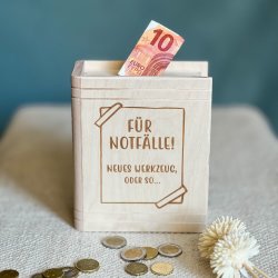 Spruchreif - Spardose als Buch - Für Notfälle