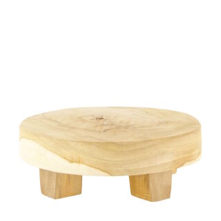 DIJK - Tablett auf Füßen - Teakholz - 18 cm - Natur