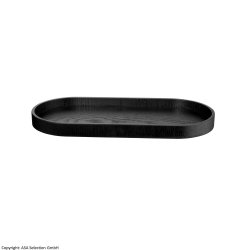 ASA - Holztablett - Weidenholz - oval - schwarz - 35,5 x...