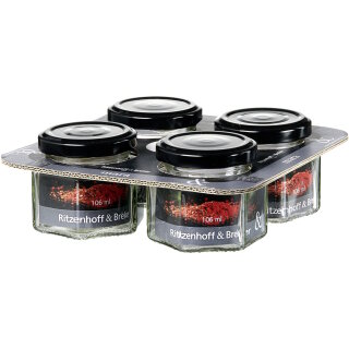 Ritzenhoff & Breker - Vorratsglas - 4er Set - Mara - 106 ml - 6 Kant