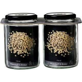 Ritzenhoff & Breker - Vorratsglas - 2er Set - Mara - 770 ml - rund
