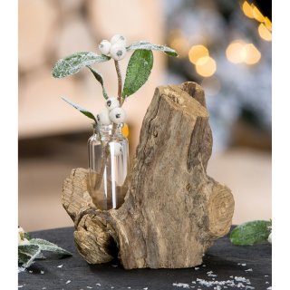 Gilde - Vase - Holz - 7 x 11 x 13 cm