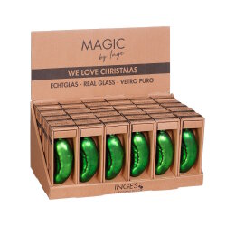 Inge Glas - Einzelne Weihnachtsgurke - 10,5 cm - Grün