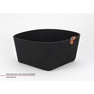 Justinus Bestecke - Filzkorb - eckig - schwarz