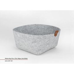 Justinus Bestecke - Filzkorb - eckig - hellgrau