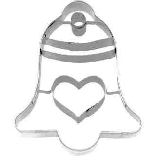 Birkmann - Ausstecher - Glocke mit Herz - Edelstahl - 6 cm