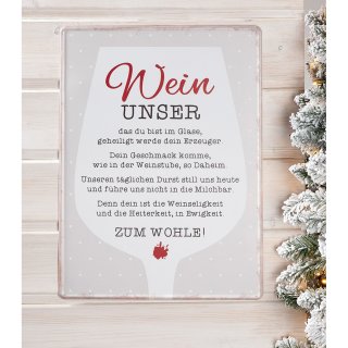 Gilde - Schild Weinfest - Metall - 30 x 42 cm