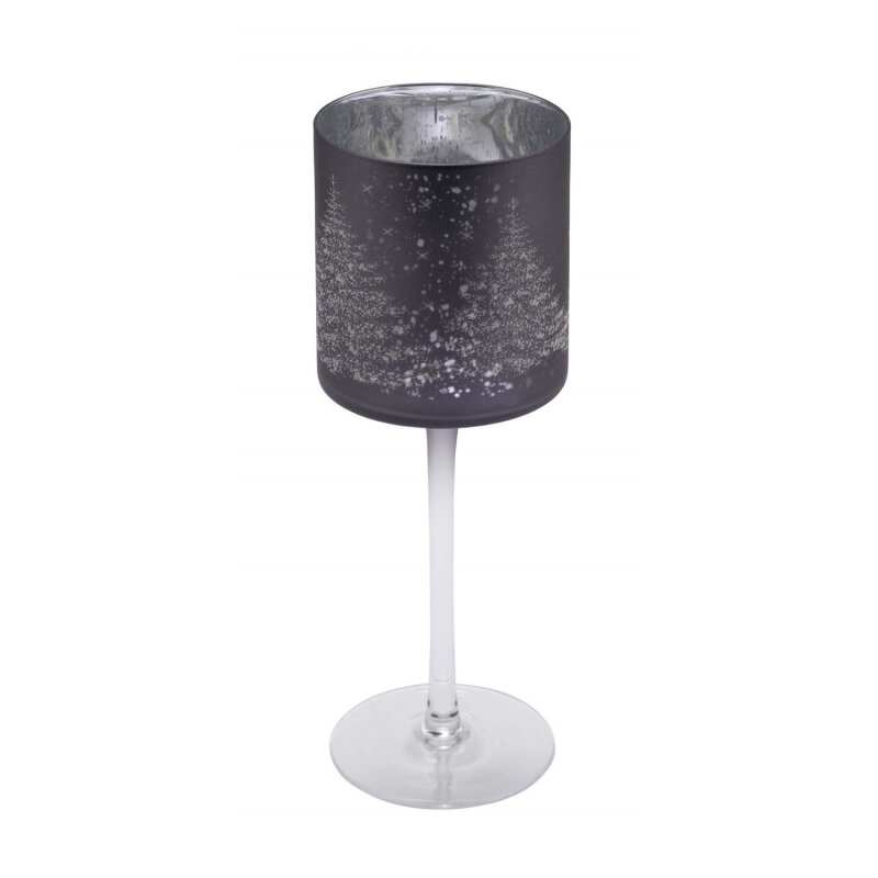 Gehlmann Windlicht Auf Fu Tannenbaum Glas 25 Cm Anthrazit gehlmann-windlicht-auf-fu-tannenbaum-glas-25-cm-anthrazit