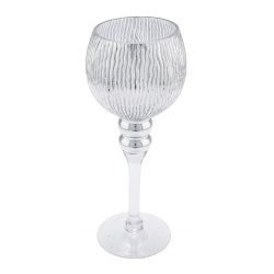 Gehlmann - Glaskelch - 30 cm - klar/silber