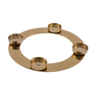 Gehlmann - Alukranz - 4 Kerzenhalter - 41 cm - gold