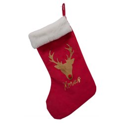 Gehlmann - Samtstiefel - XMAS - hängend - 40 cm - rot