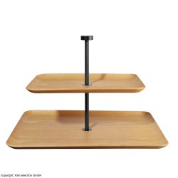 ASA - Etagere - 2 stufig - rechteckig - Weidenholz