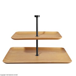ASA - Etagere - Holz  -2 stufig - rechteckig - Natur