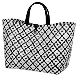 Handed By - Motif Bag Shopper - White Pattern -...