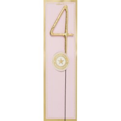 Wondercandle - Zahl 4 - Goldstück - Classic