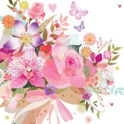 PPD - Servietten - Rose Bouquet - 33  x33 cm - 20 Stk