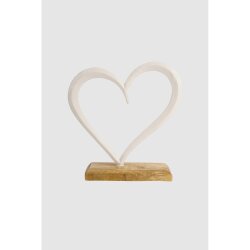 ARTE - Deko-Herz - Amata - weiß - L