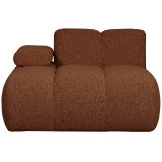 woood - Mojo - Sofa - Bouclé - Rostbraun Meliert - Links