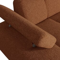 woood - Mojo - Sofa - Bouclé - Rostbraun Meliert - Links