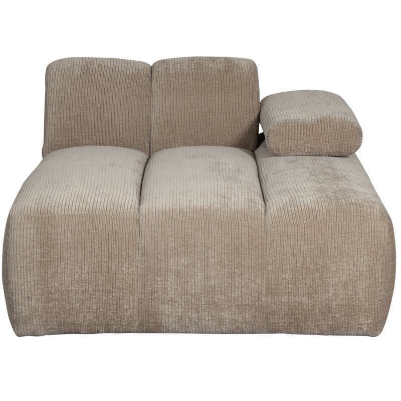woood - Mojo - Sofa - Geripppter Webstoff - Dunkelsand - Rechts