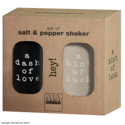 ASA - Salz-/Pfeffersteuer Set - Hey!- schwarz u. taupe